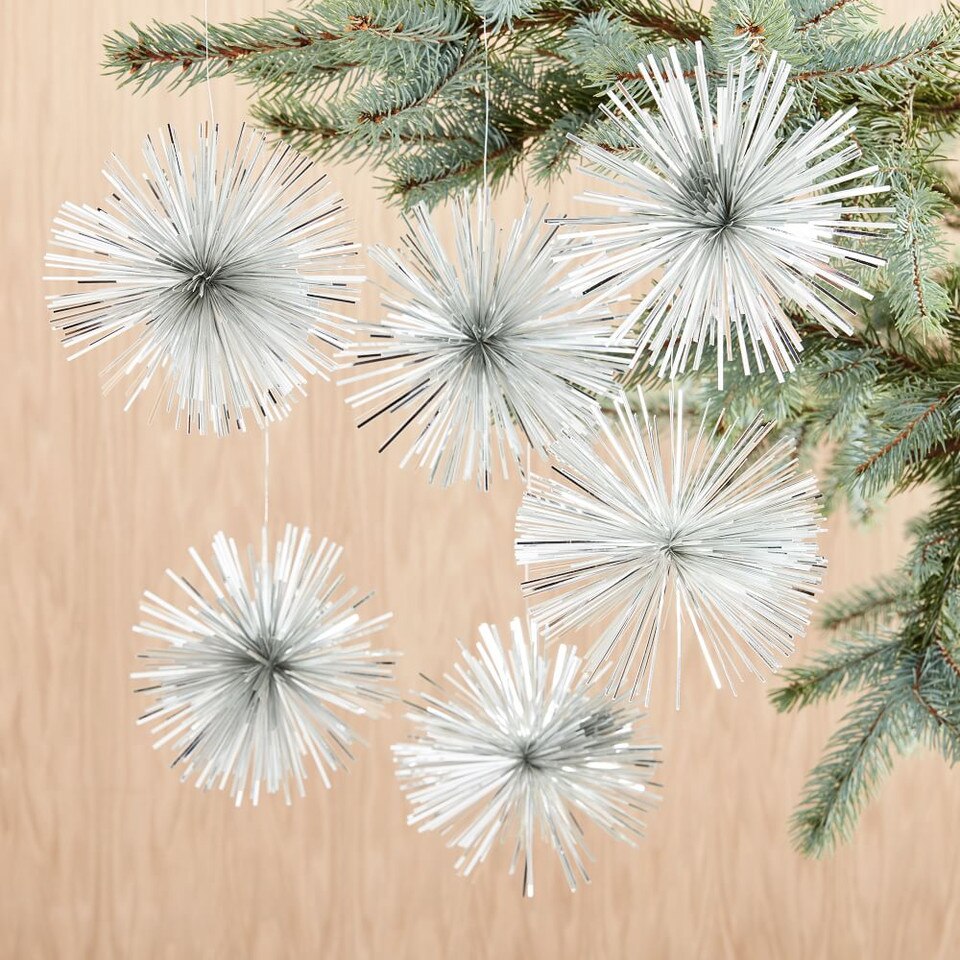 Foil Tinsel Ball Ornament West Elm Australia